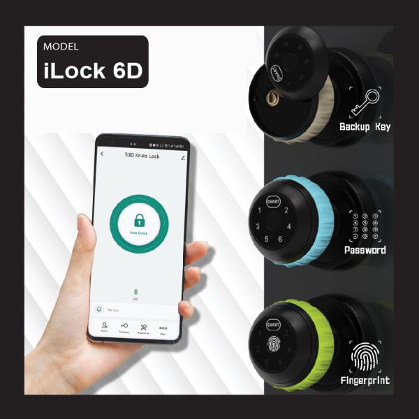 Biosystem iLock 6D Wooden Door Lock - Image 4