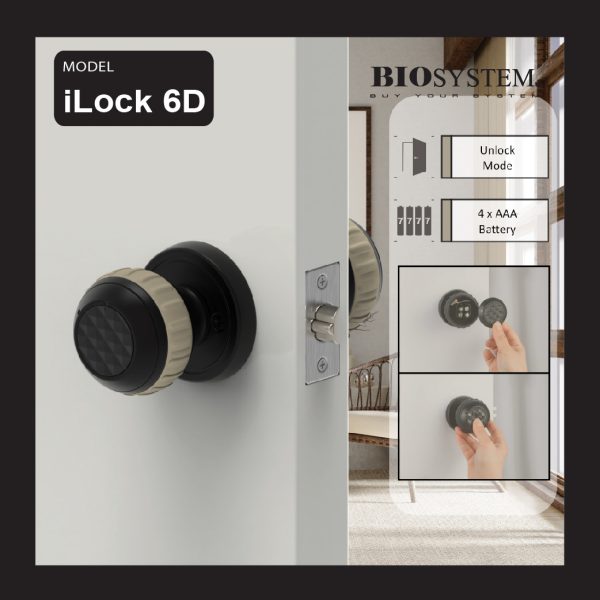 Biosystem iLock 6D Wooden Door Lock - Image 5