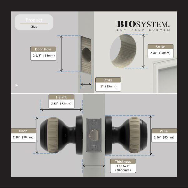 Biosystem iLock 6D Wooden Door Lock - Image 6